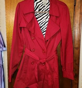 Red Vertigo Paris Trench Coat